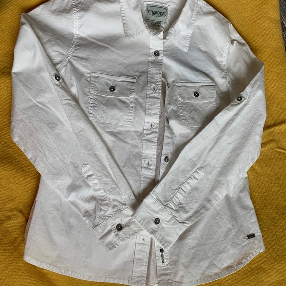 Cherokee Long Sleeve white Size Small Petite - Picture 4 of 4